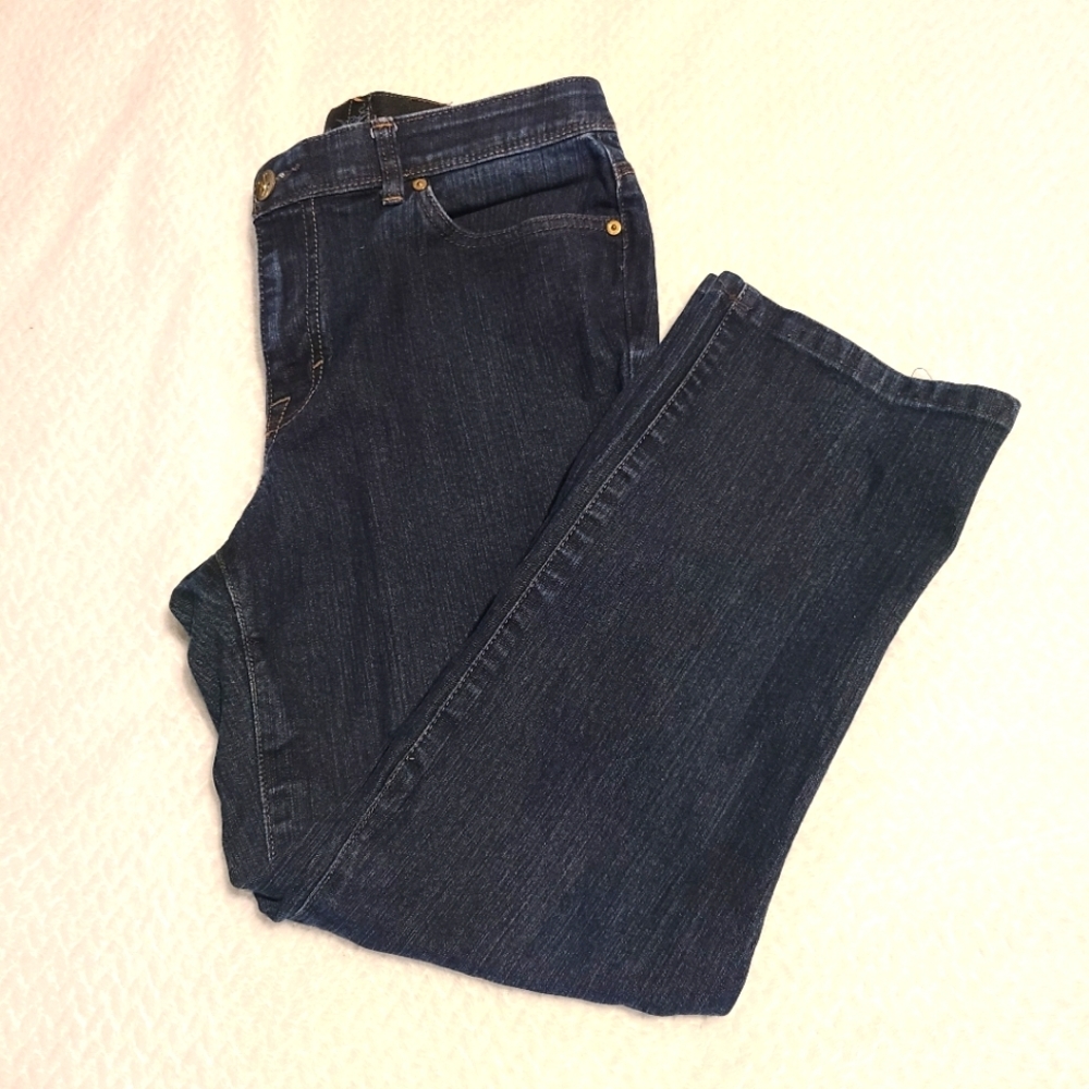 STYLE & Co Jeans Straight leg Medium Wash Denim Stretch 14P Petite